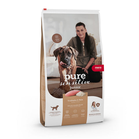 MERA Pure Sensitive Junior Turkey & Rice - Amman Pet Nutrition House Online Store